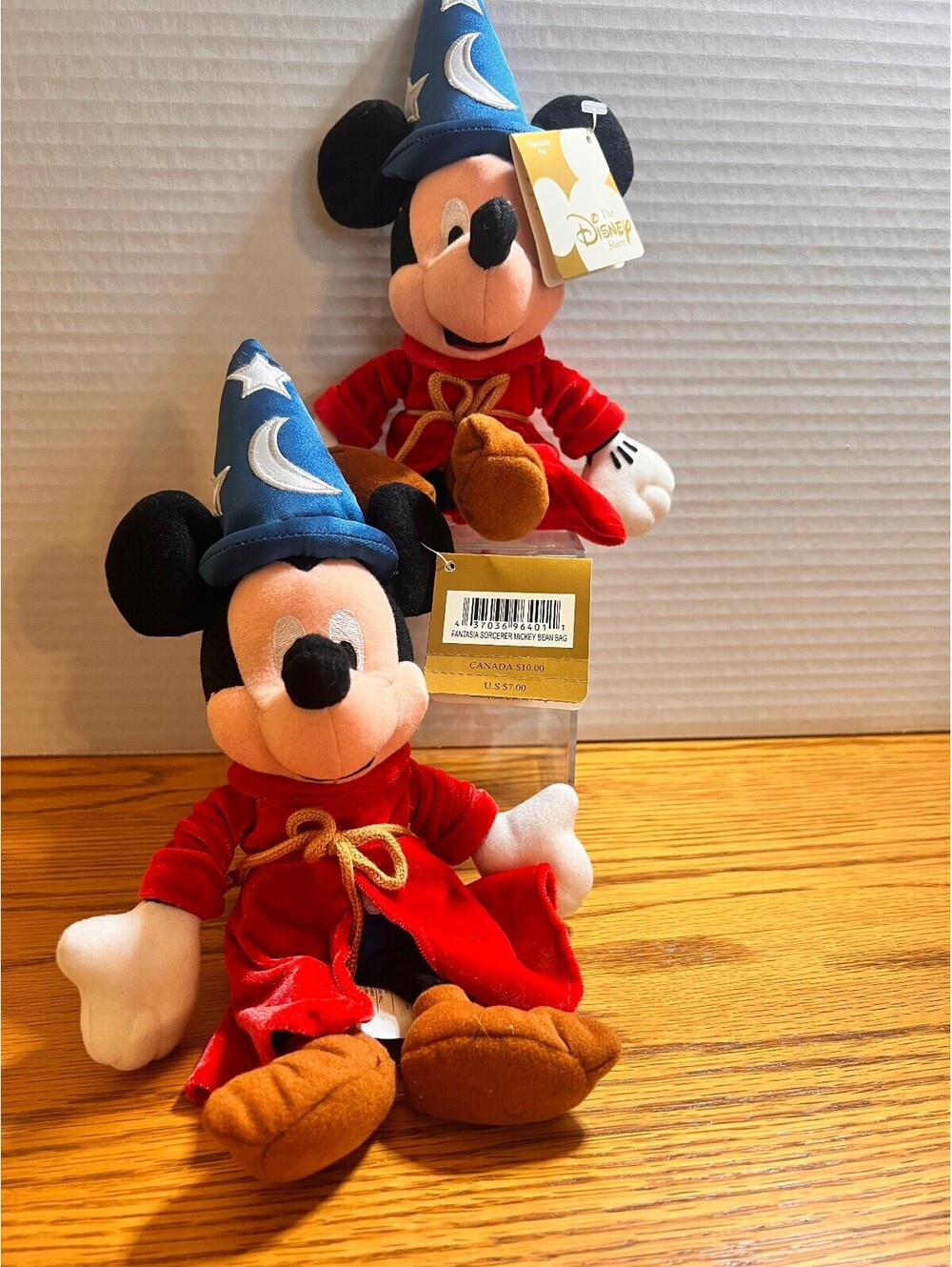 2 Disney Fantasia Sorcerer Mickey Bean Bag Plush